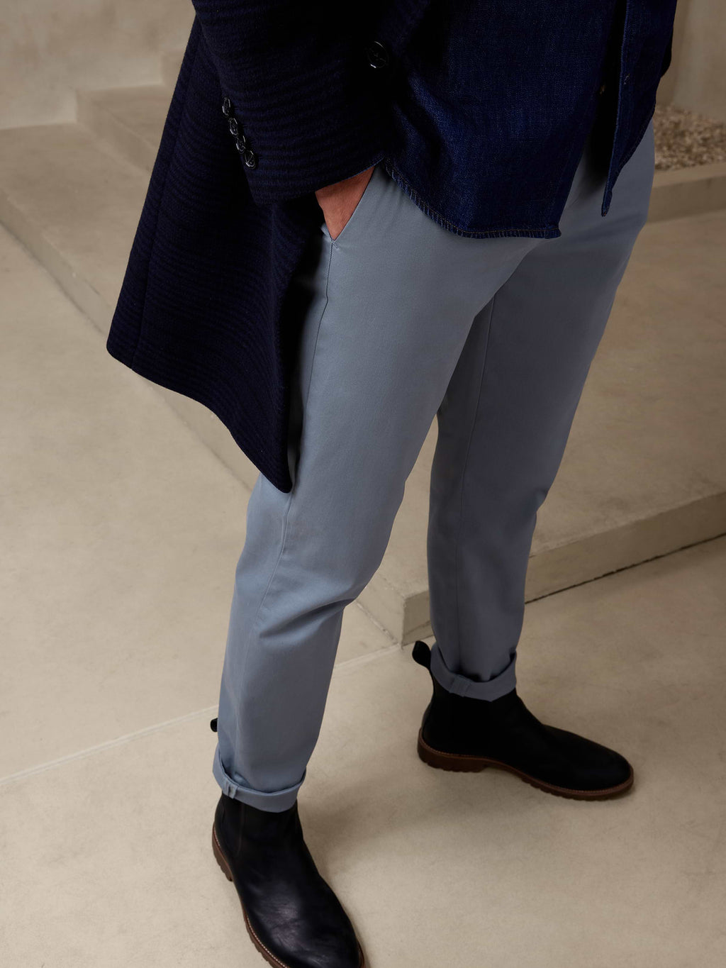 Athletic Rapid Movement Chino - Gray Blue