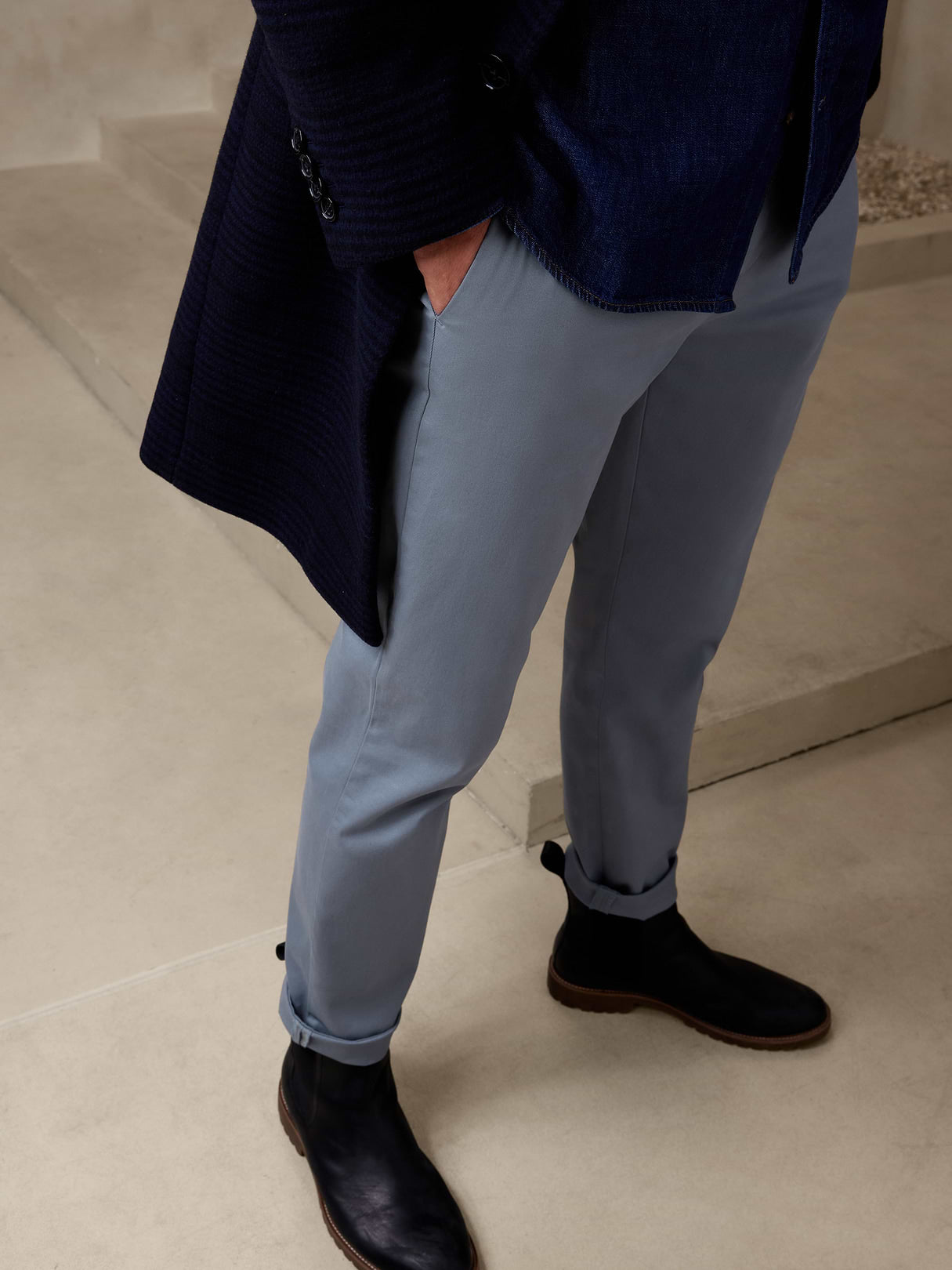 Athletic Rapid Movement Chino - Gray Blue