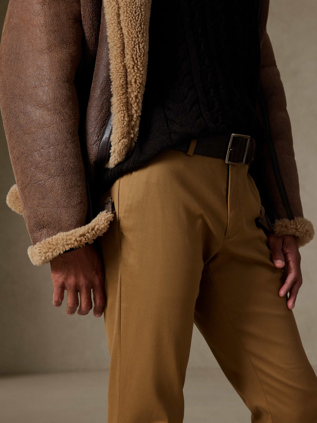 Slim Rapid Movement Chino - Horse Hair Brown