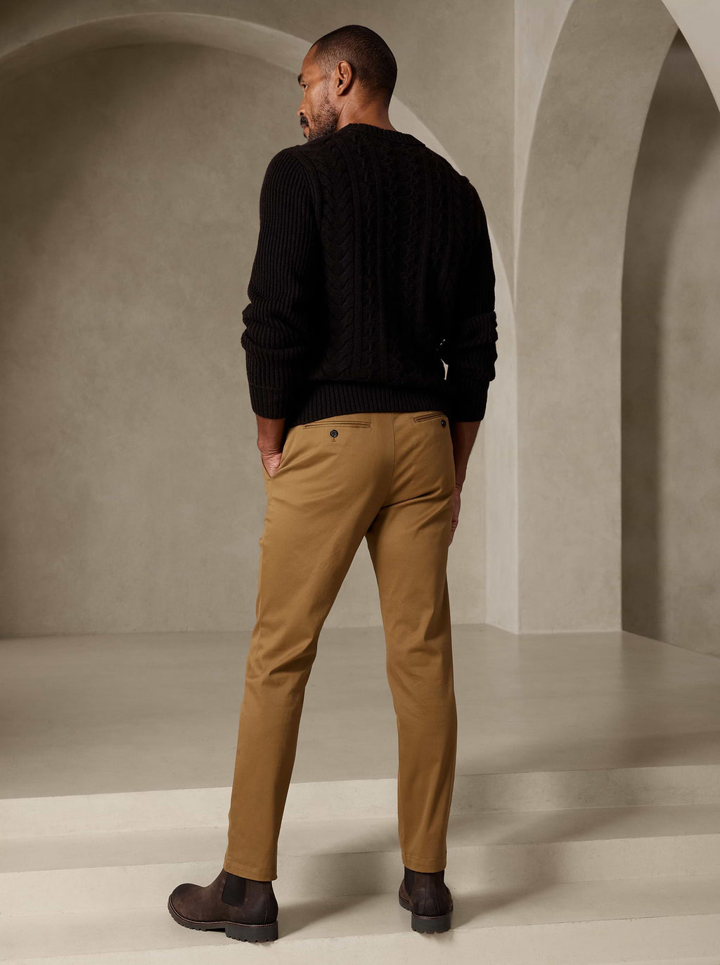 Slim Rapid Movement Chino - Horse Hair Brown