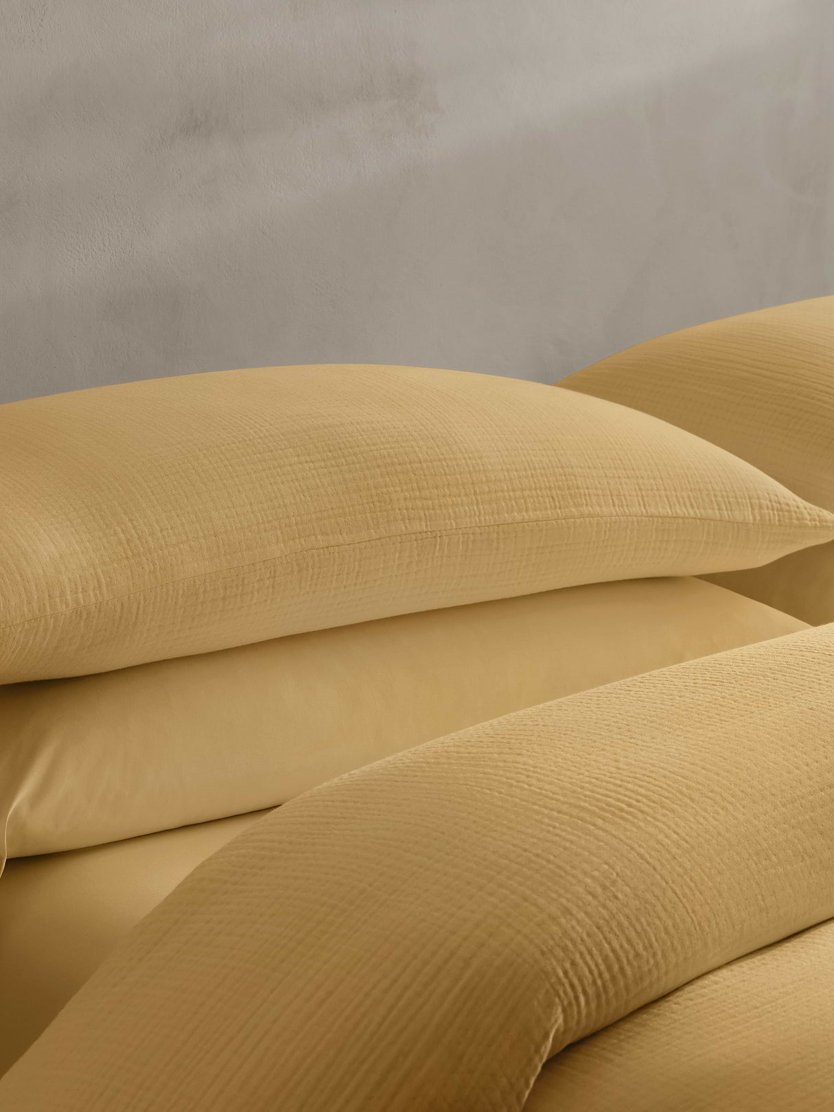 Organic Cotton Gauze Shams - Camel