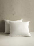 Washed Linen-Cotton Shams - White