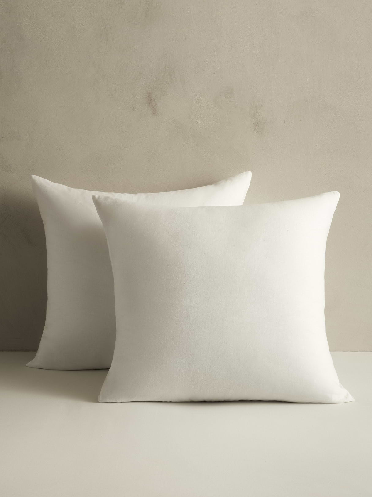 Washed Linen-Cotton Shams - White