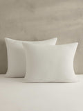 Cotton Waffle-Weave Shams - White