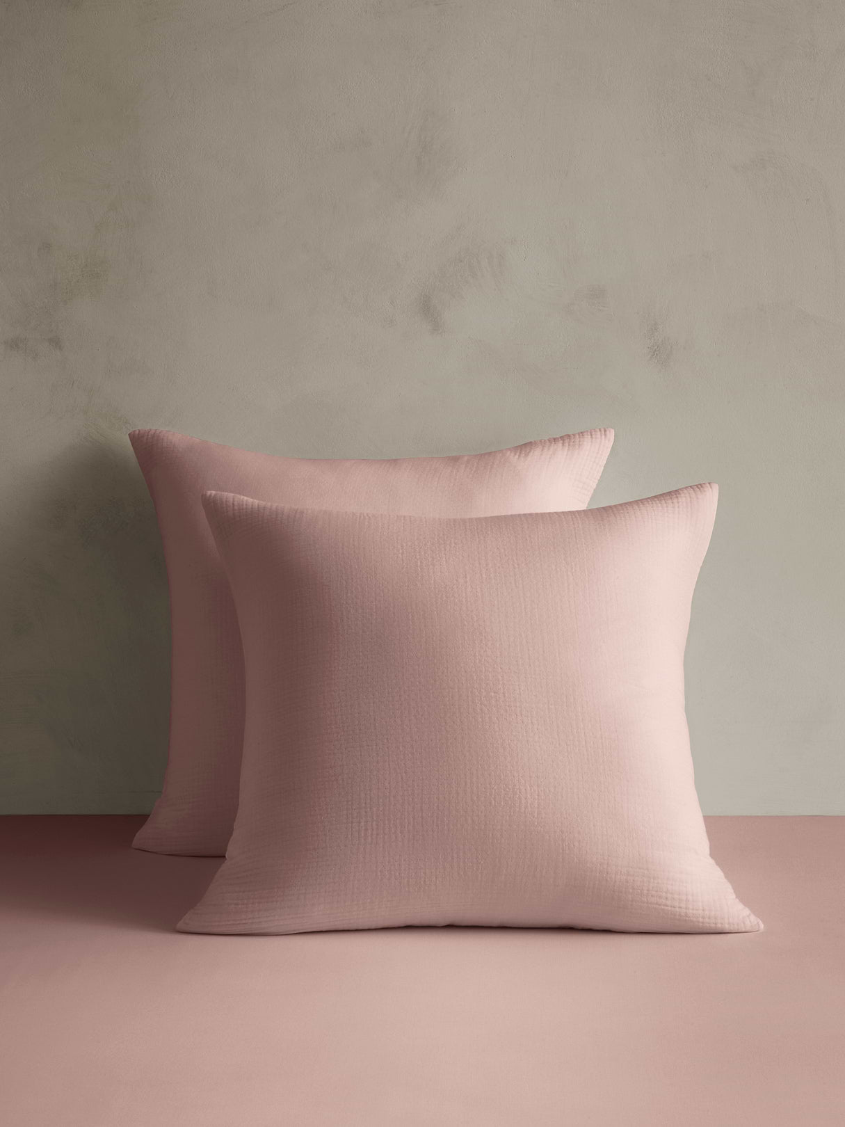 Organic Cotton Gauze Shams - Dusty Rose Pink