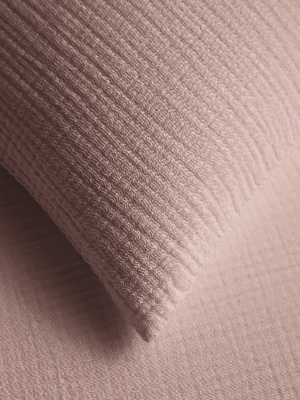 Organic Cotton Gauze Shams - Dusty Rose Pink