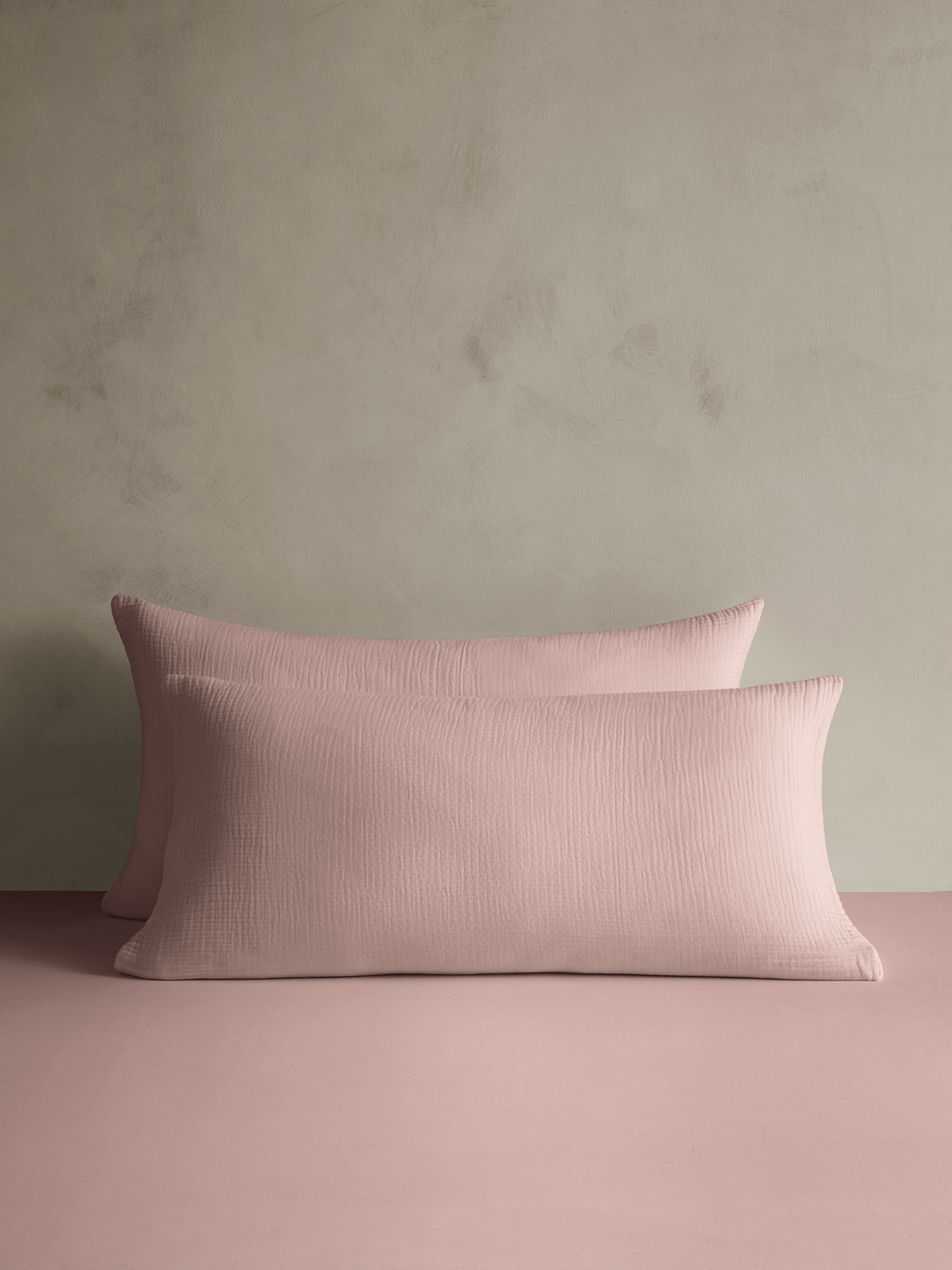 Organic Cotton Gauze Shams - Dusty Rose Pink