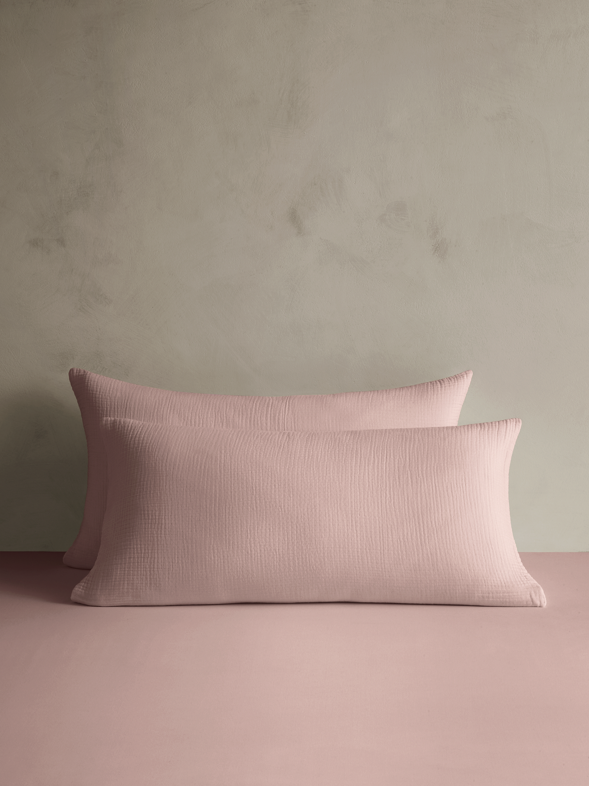 Organic Cotton Gauze Shams - Dusty Rose Pink