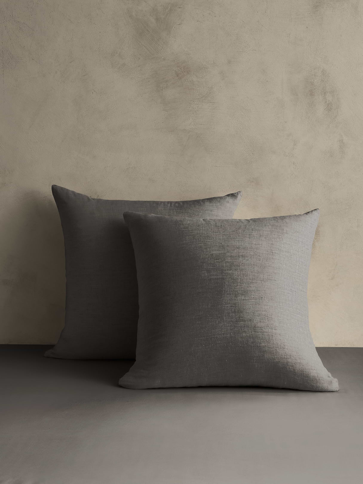 Natural Hemp Shams - Thunder
