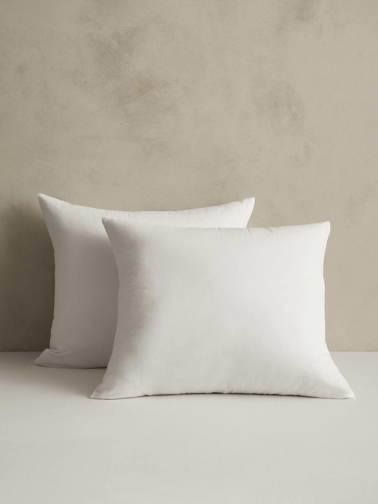 Fine Cotton Sateen Shams - White