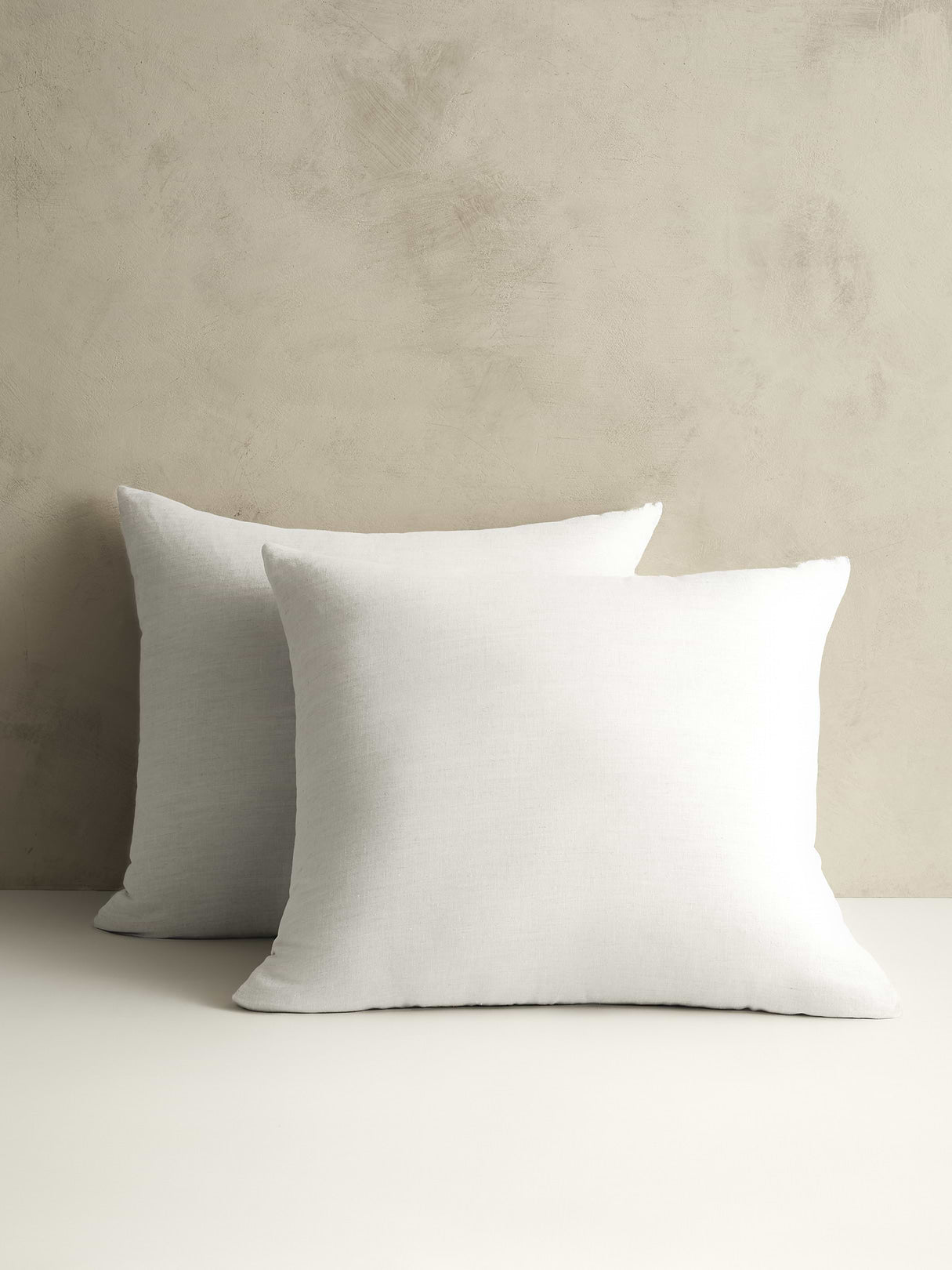 Natural Hemp Shams - White