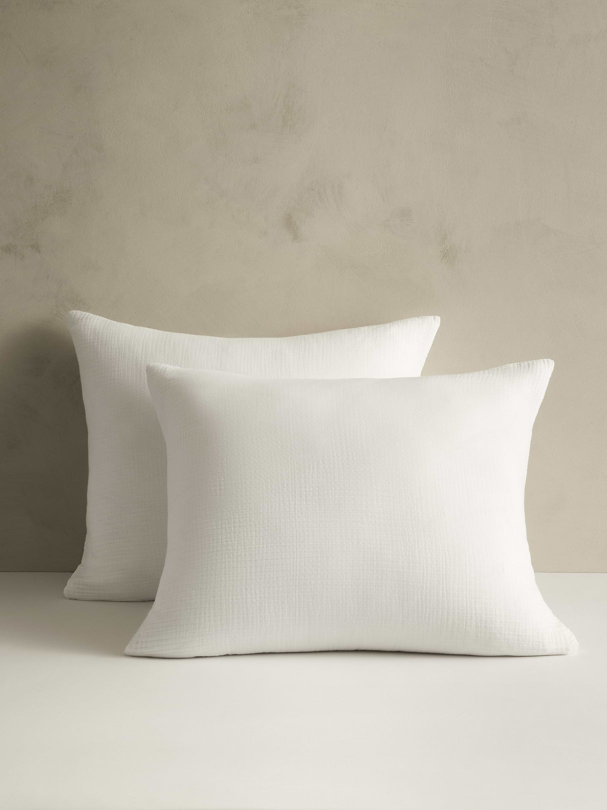 Organic Cotton Gauze Shams - White