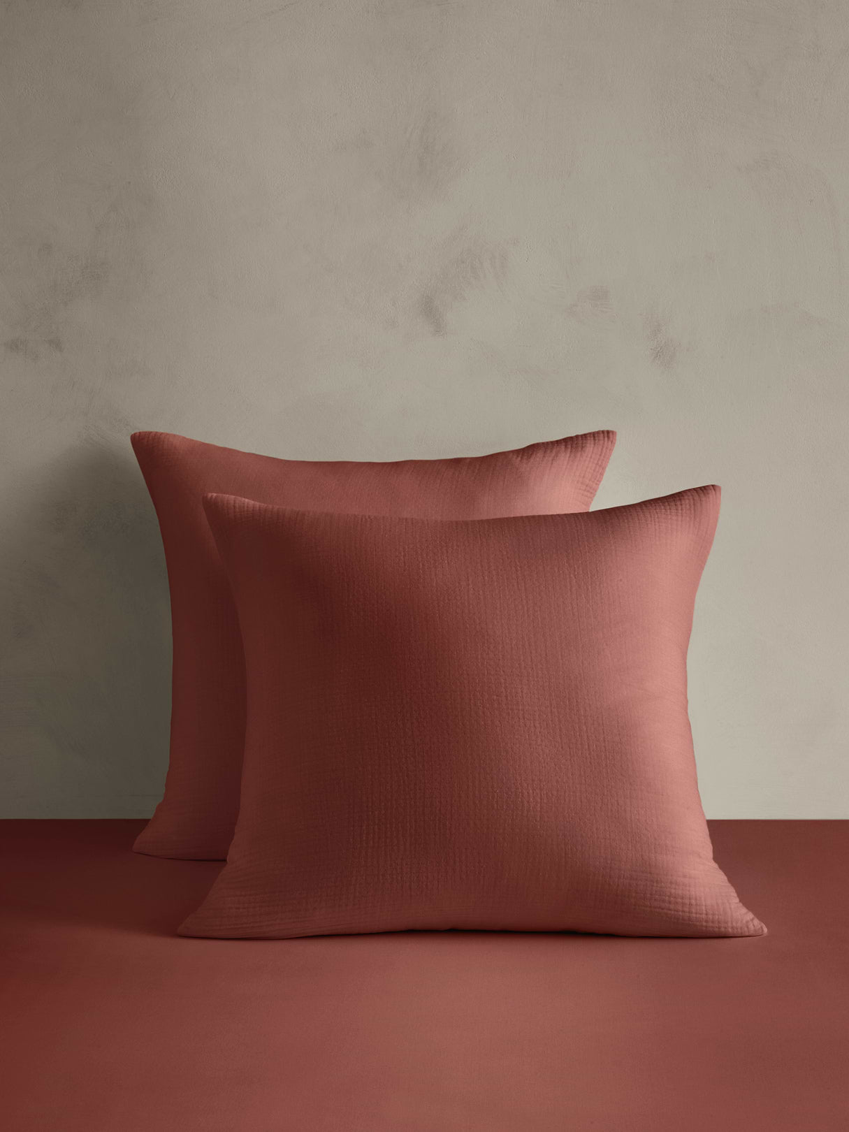 Organic Cotton Gauze Shams - Sienna Brown