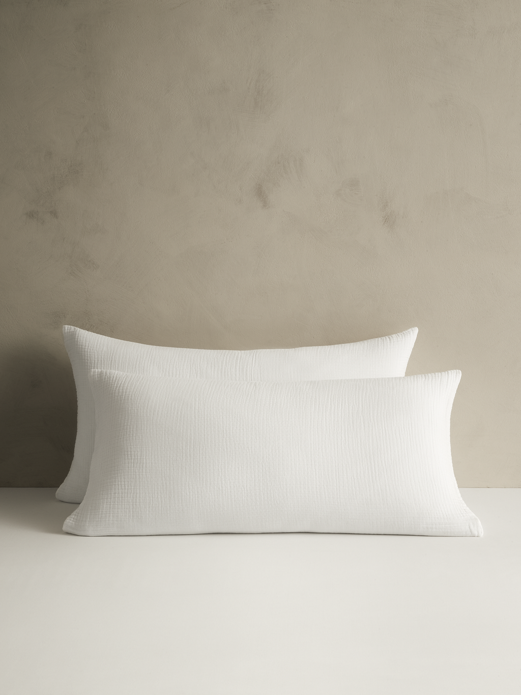 Organic Cotton Gauze Shams - White