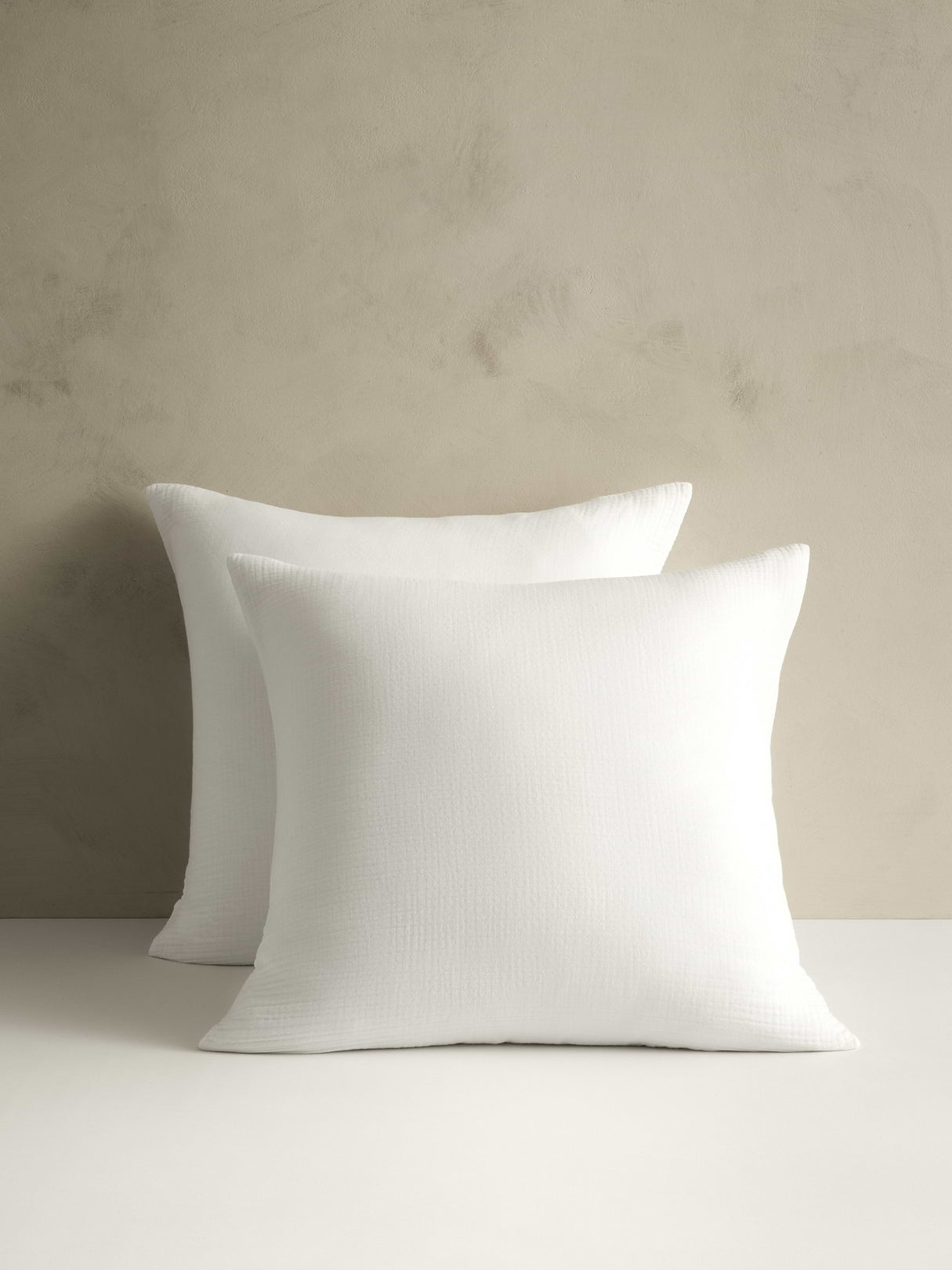 Organic Cotton Gauze Shams - White