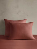 Organic Cotton Gauze Shams - Sienna Brown