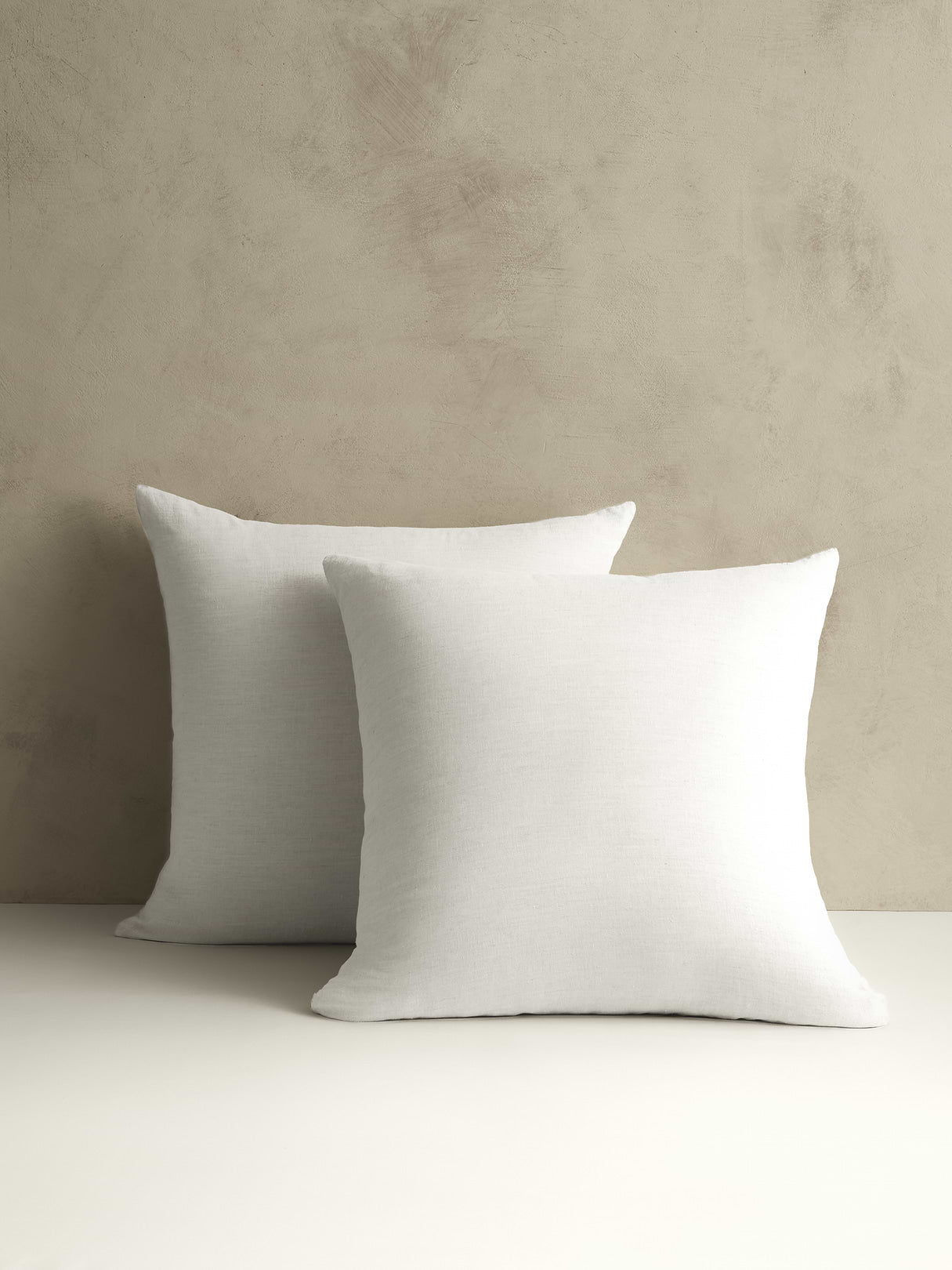 Natural Hemp Shams - White