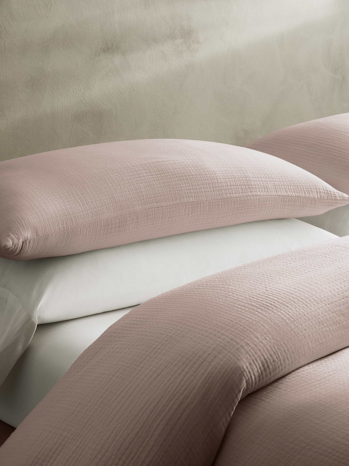 Organic Cotton Gauze Shams - Dusty Rose Pink