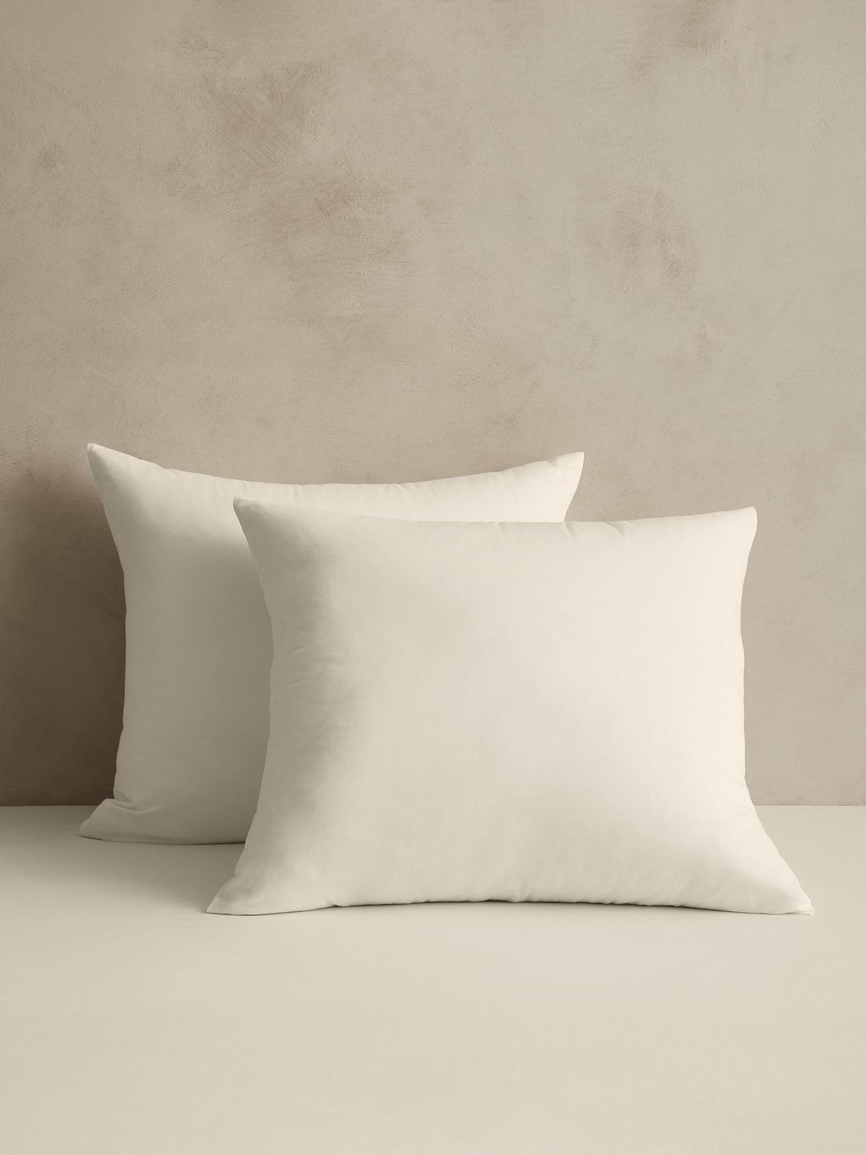 Fine Cotton Sateen Shams - Oyster Off-White