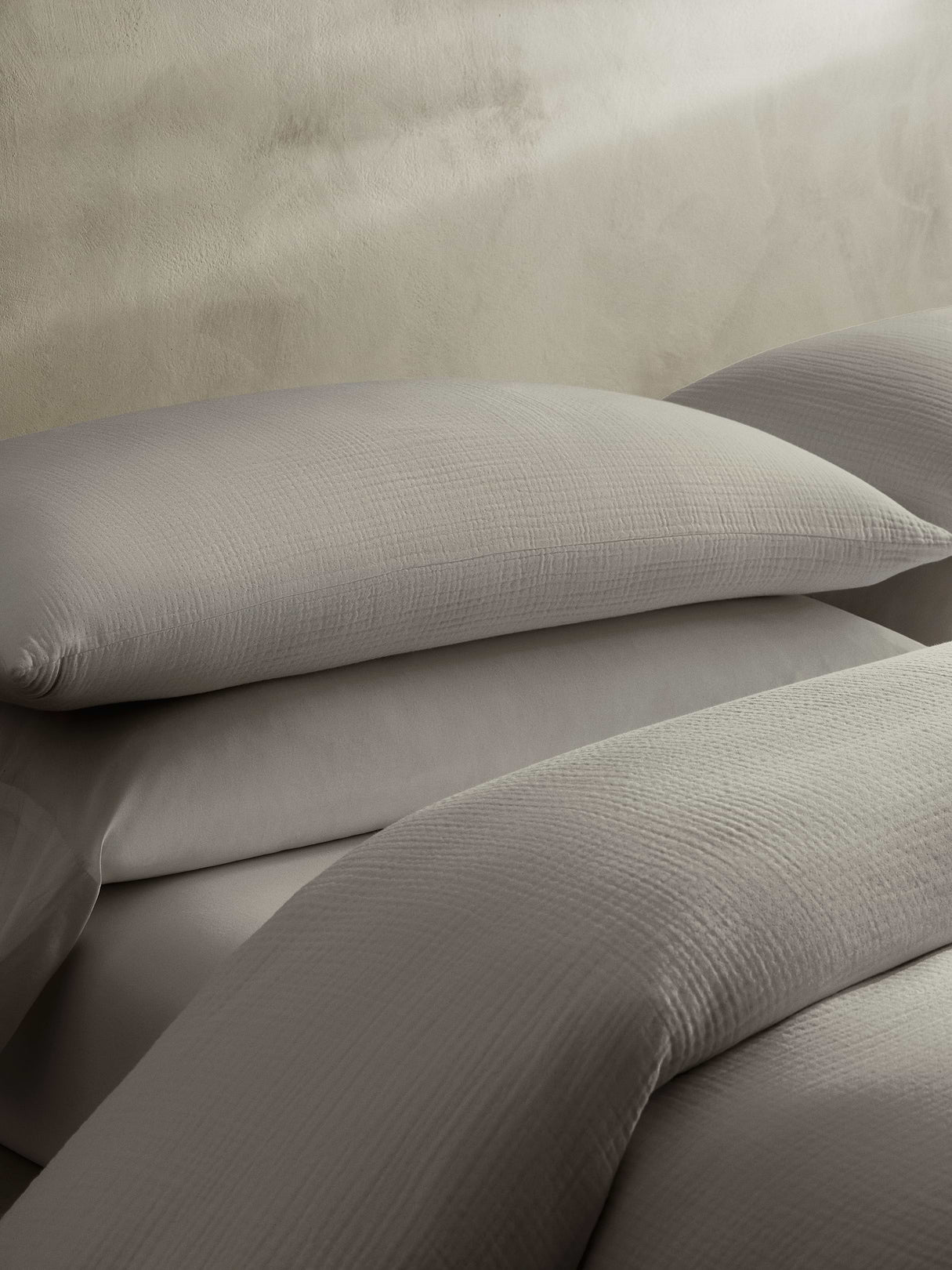 Organic Cotton Gauze Shams - Pewter