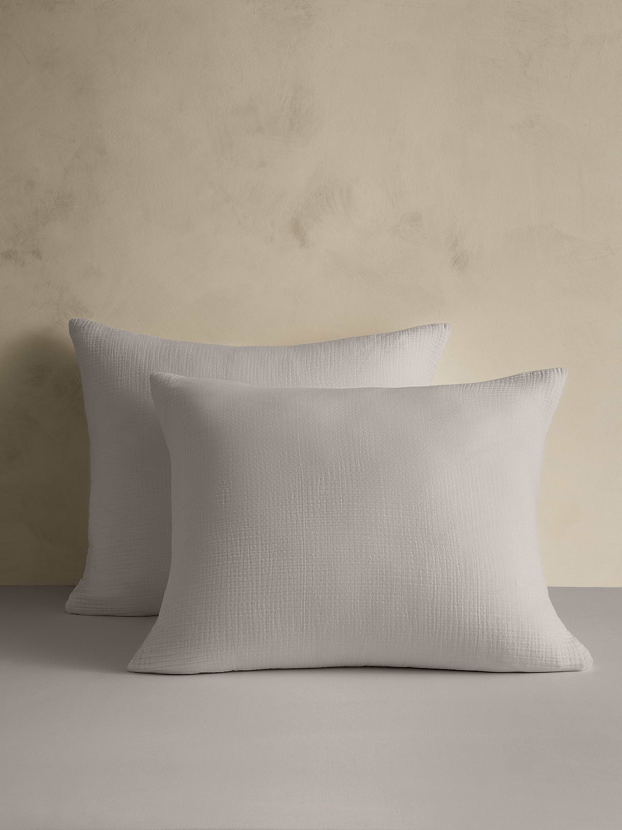 Organic Cotton Gauze Shams - Pewter