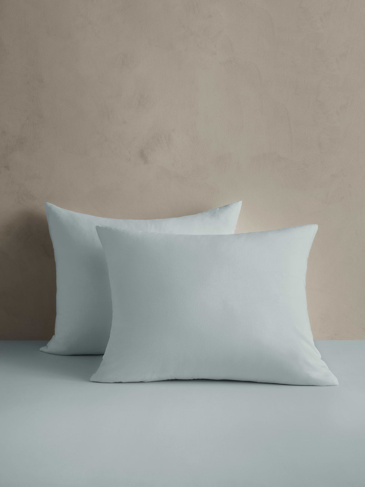 Washed Linen-Cotton Shams - Sky Blue
