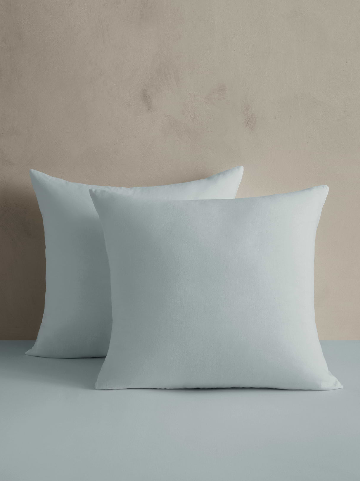 Washed Linen-Cotton Shams - Sky Blue