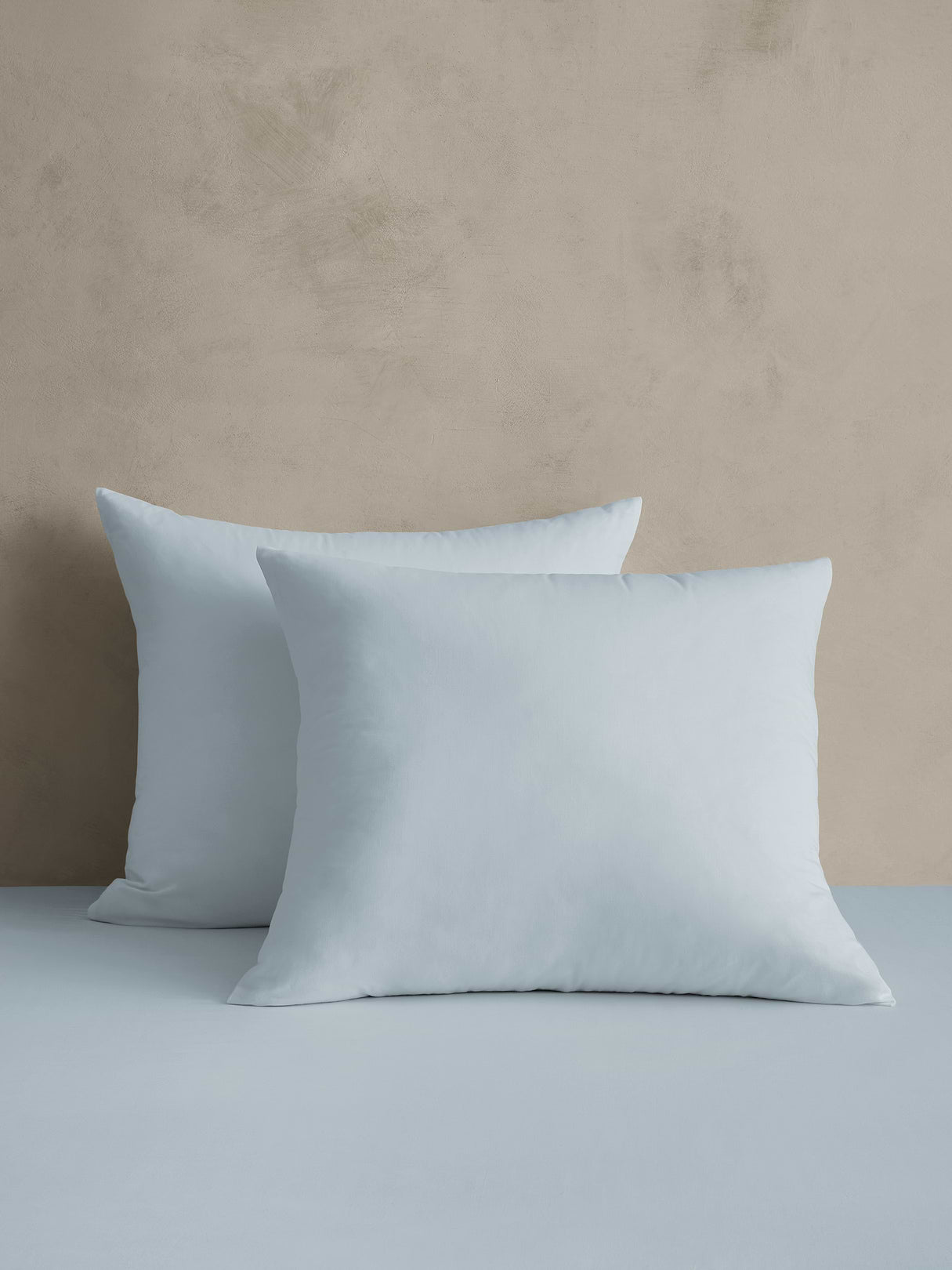 Fine Cotton Sateen Shams - Sky Blue