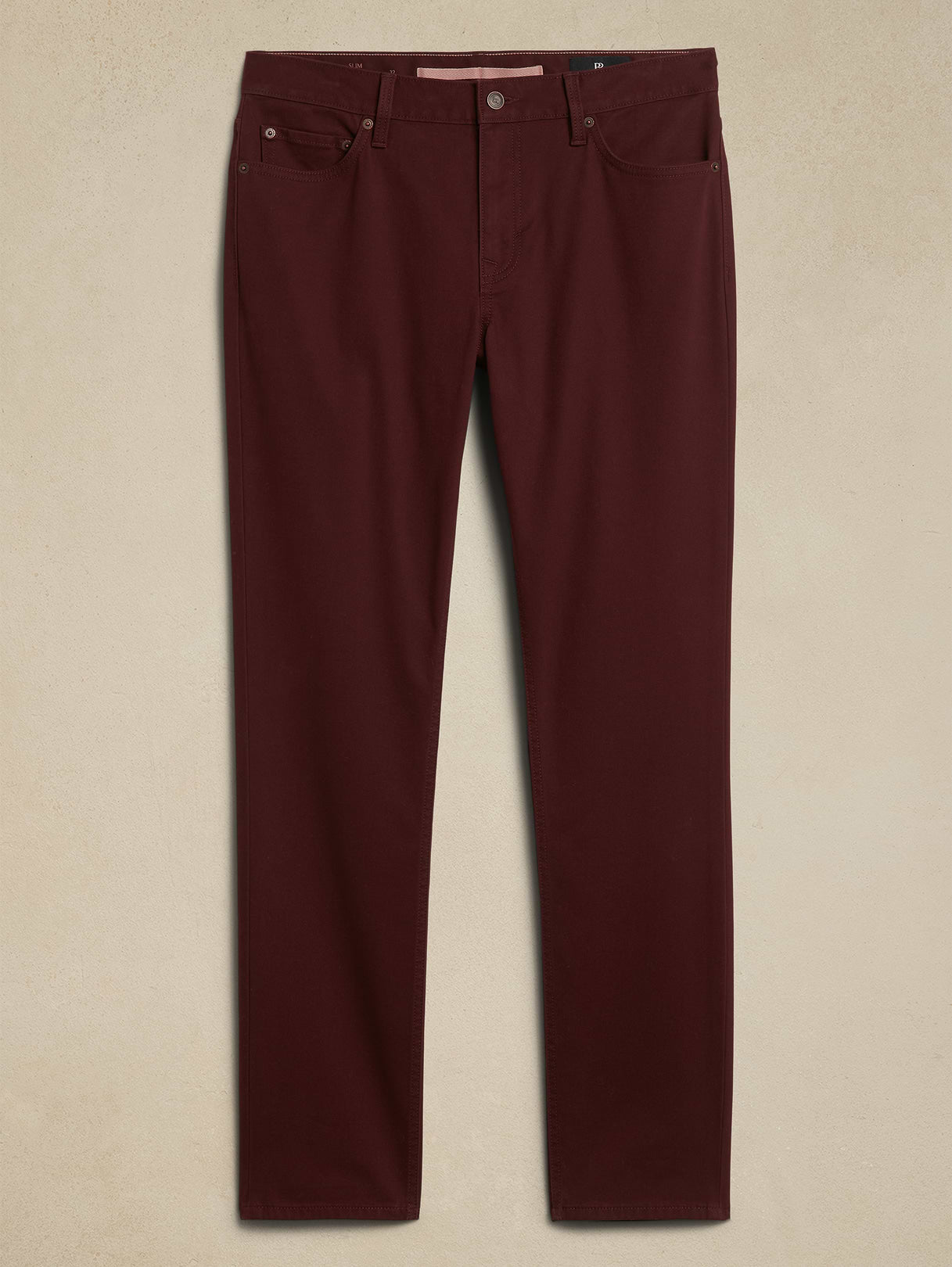 Slim Traveler Pant - Burgundy