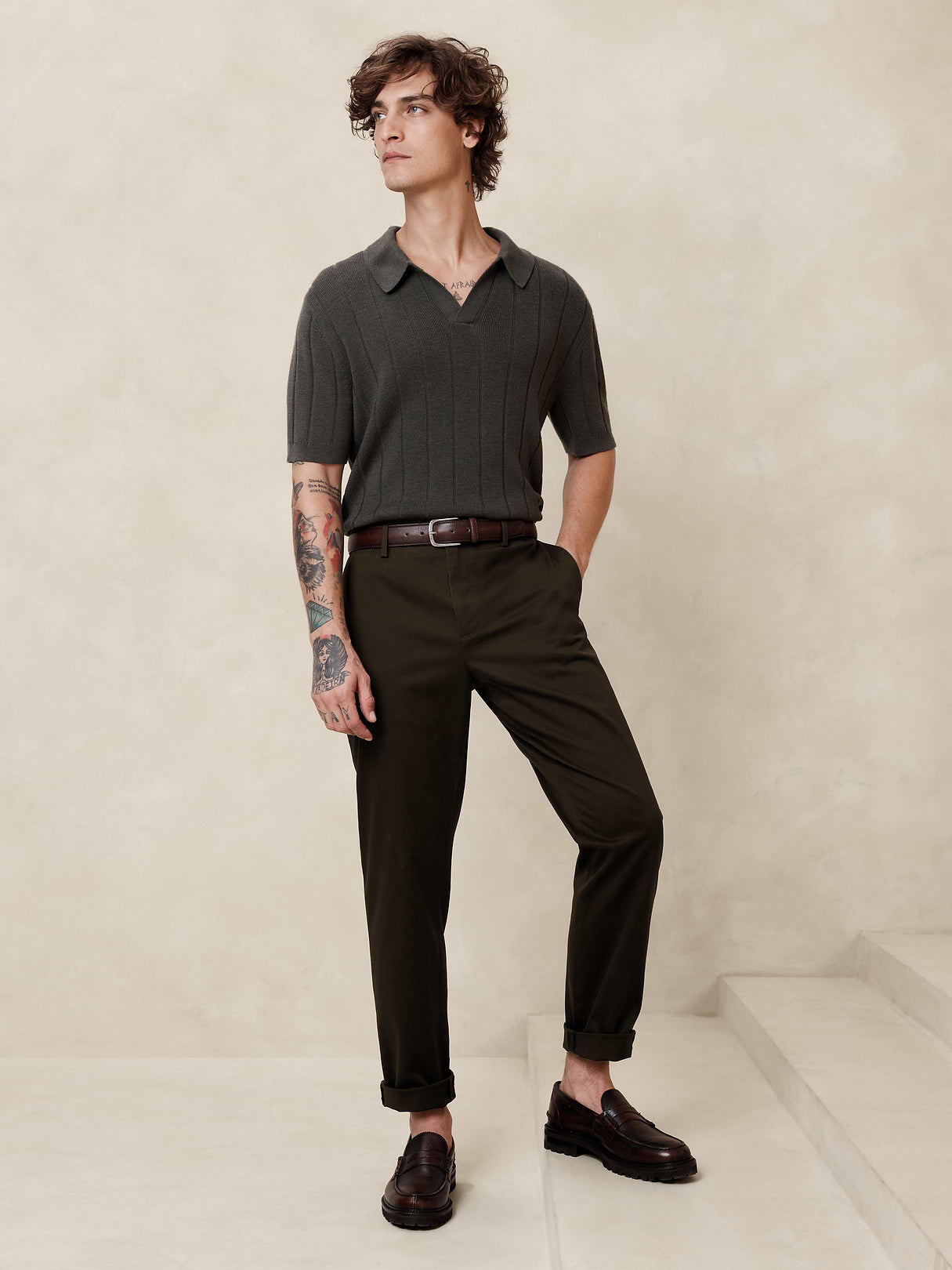 Athletic Rapid Movement Chino - Burnt Brown
