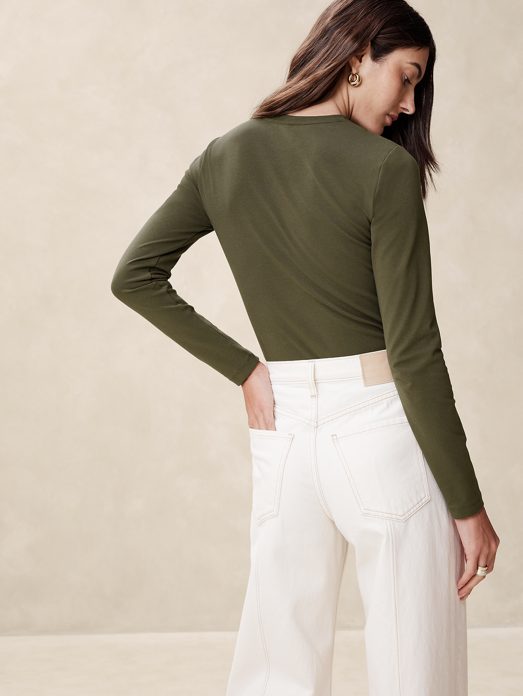 Refined Crew-Neck T-Shirt - Spiced Olive Green