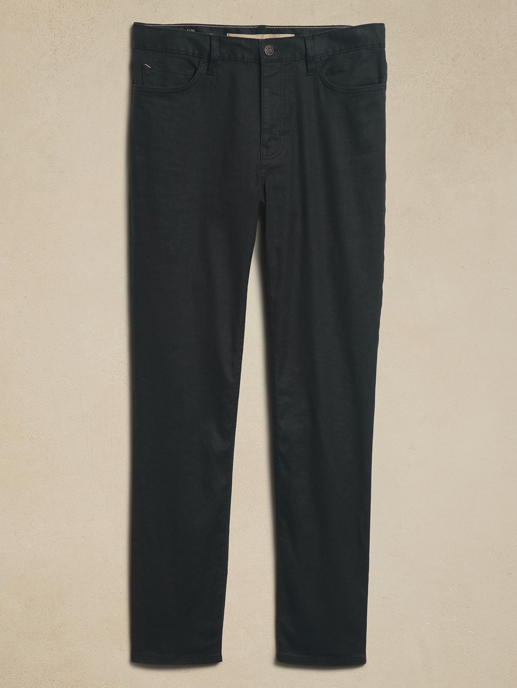 Slim Linen-Cotton Traveler Pant - Black