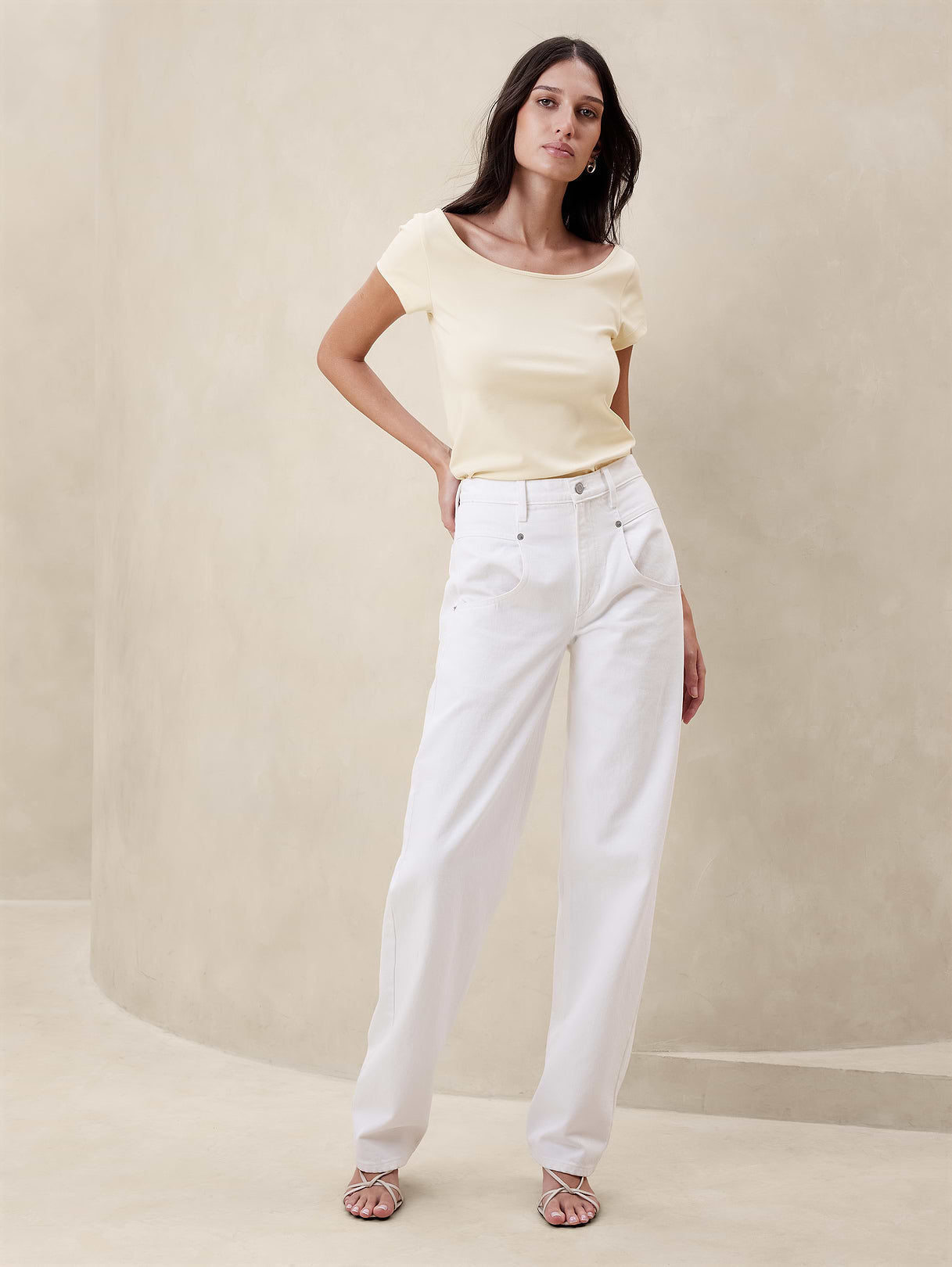 Refined Scoop-Neck T-Shirt - Vanilla Custard