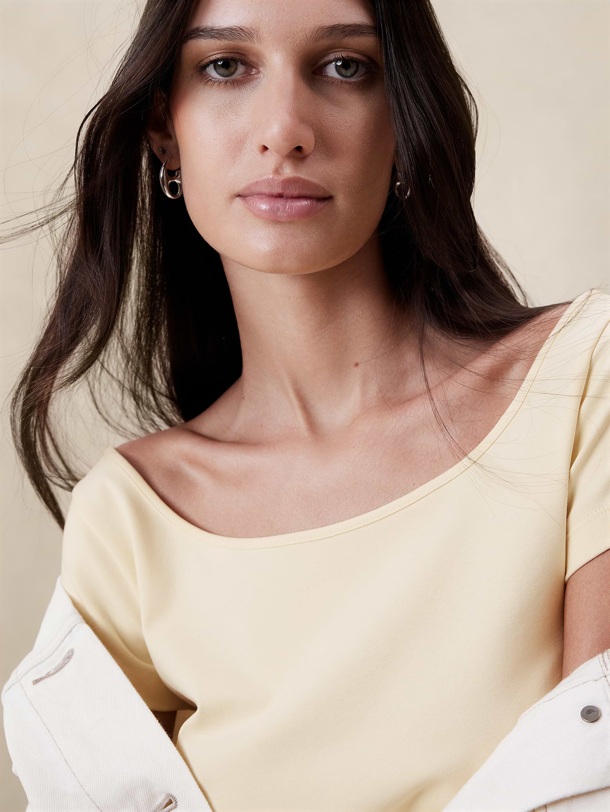 Refined Scoop-Neck T-Shirt - Vanilla Custard