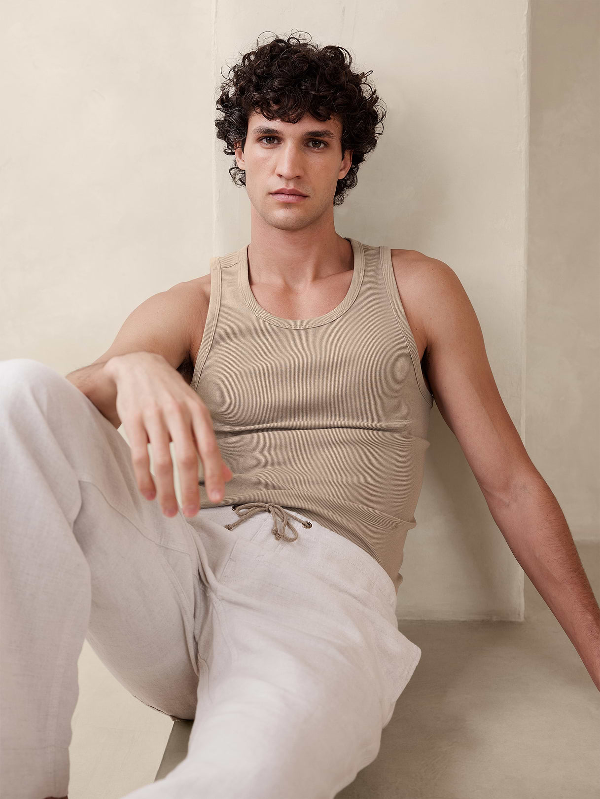 Authentic Ribbed Tank - Hot Stone Gray
