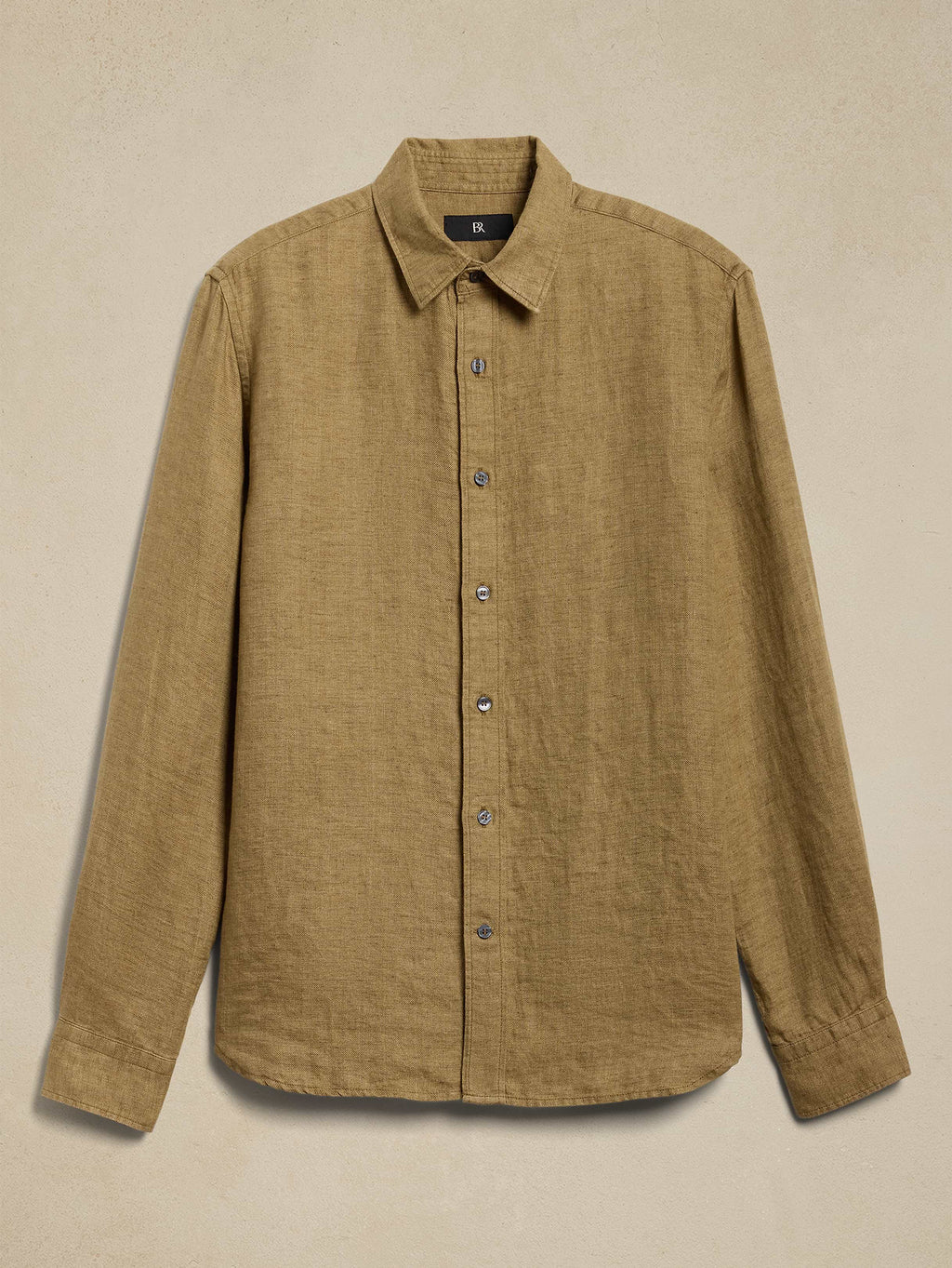 Slim-Fit Linen Shirt - Whiskey Brown
