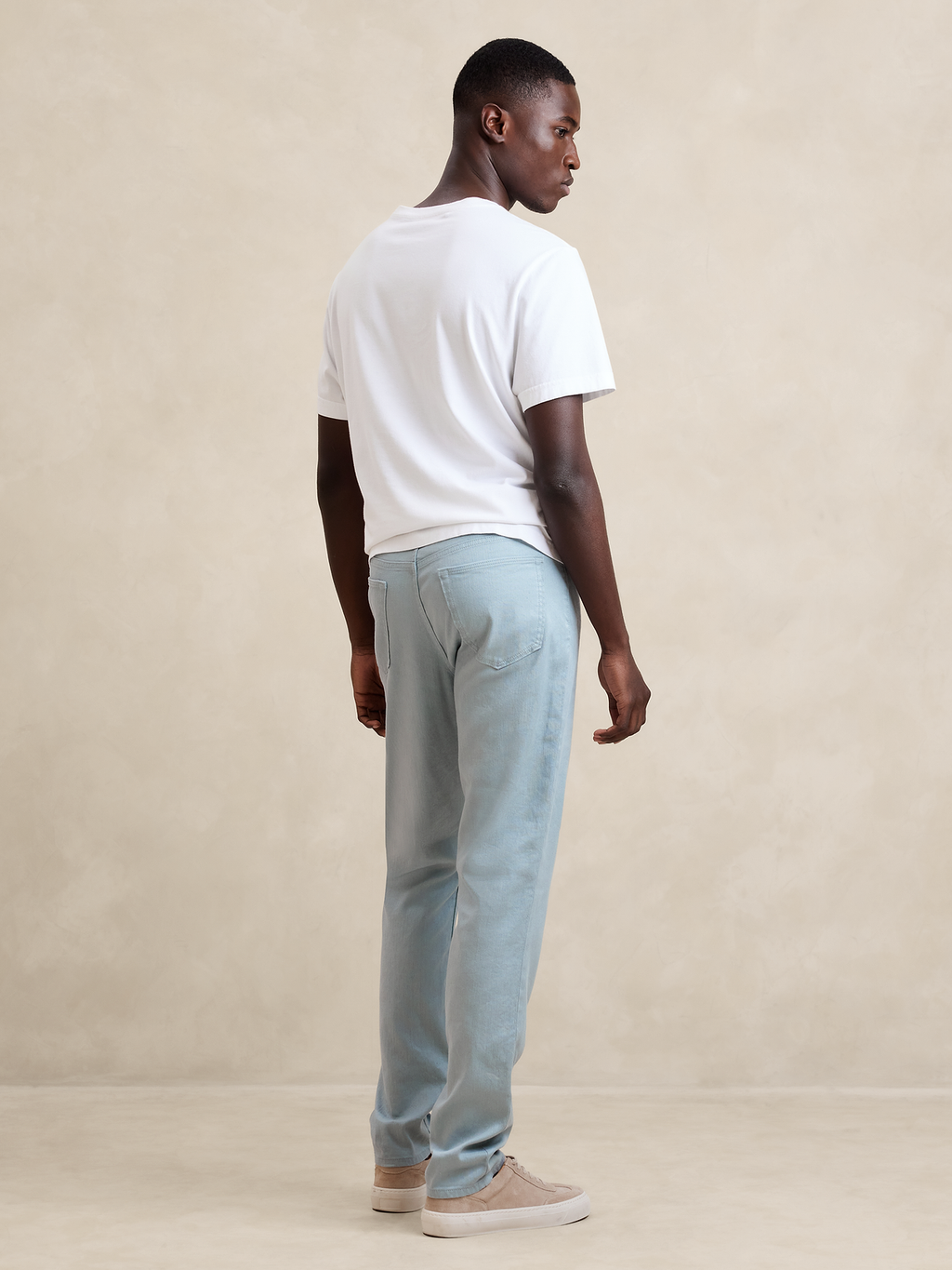 Slim Linen-Cotton Traveler Pant - Cerulean Blue