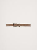 Topstitched Leather Belt - Soft Taupe