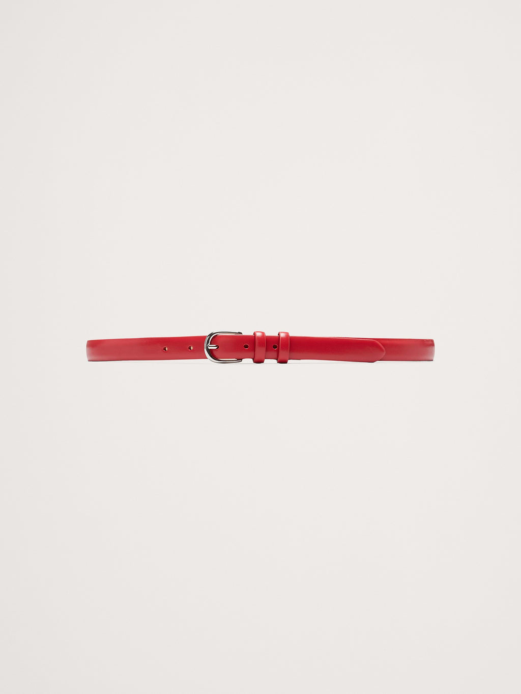 Slim Leather Belt - Ultra Red
