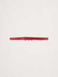 Slim Leather Belt - Ultra Red