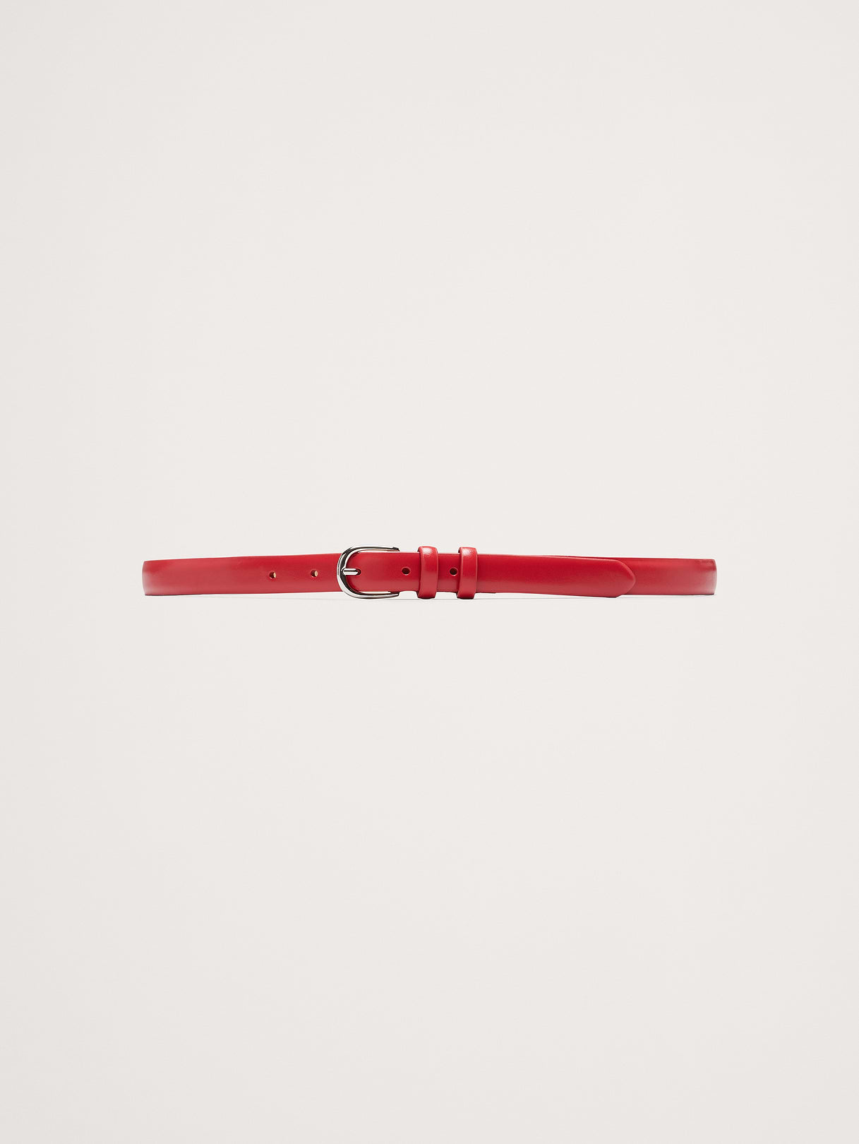 Slim Leather Belt - Ultra Red