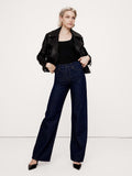 Enola Leather Moto Jacket - Black