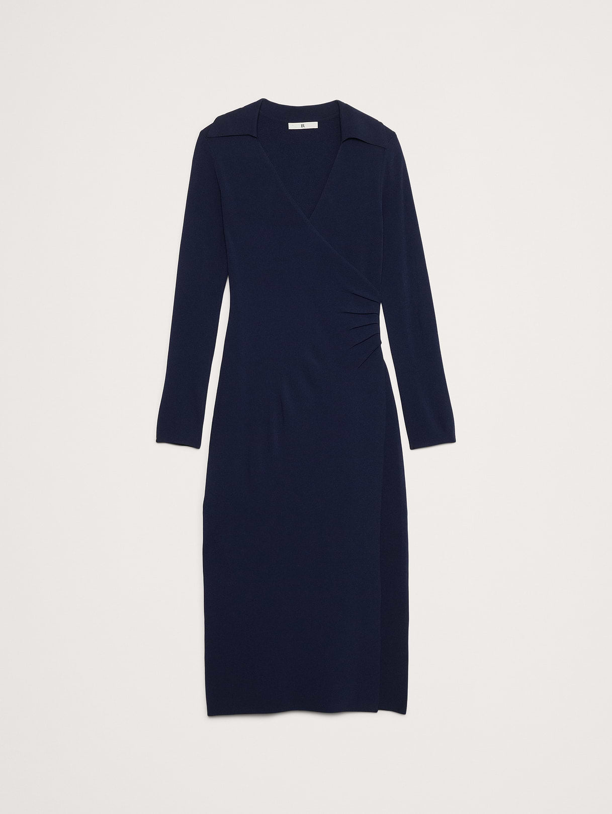 Polo Wrap Sweater Dress - Hyper Navy Blue
