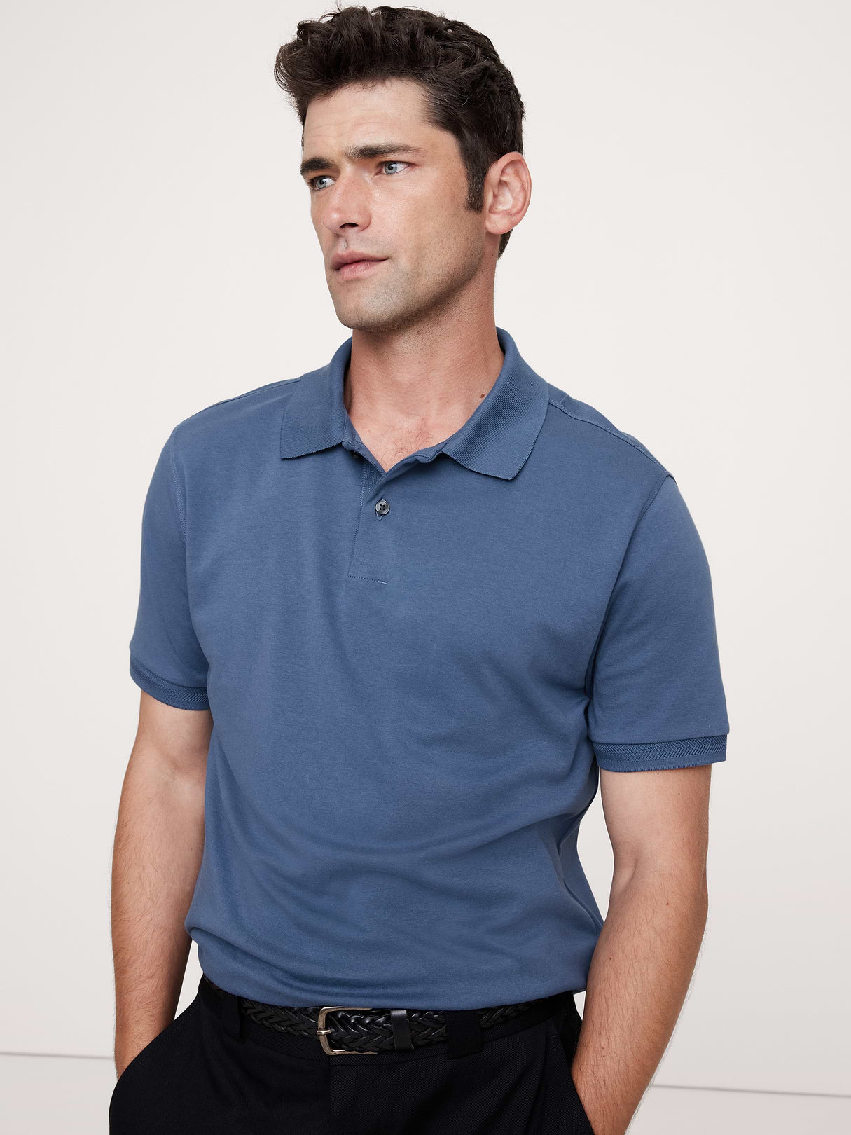 Luxury-Touch Polo - Hidden Blue
