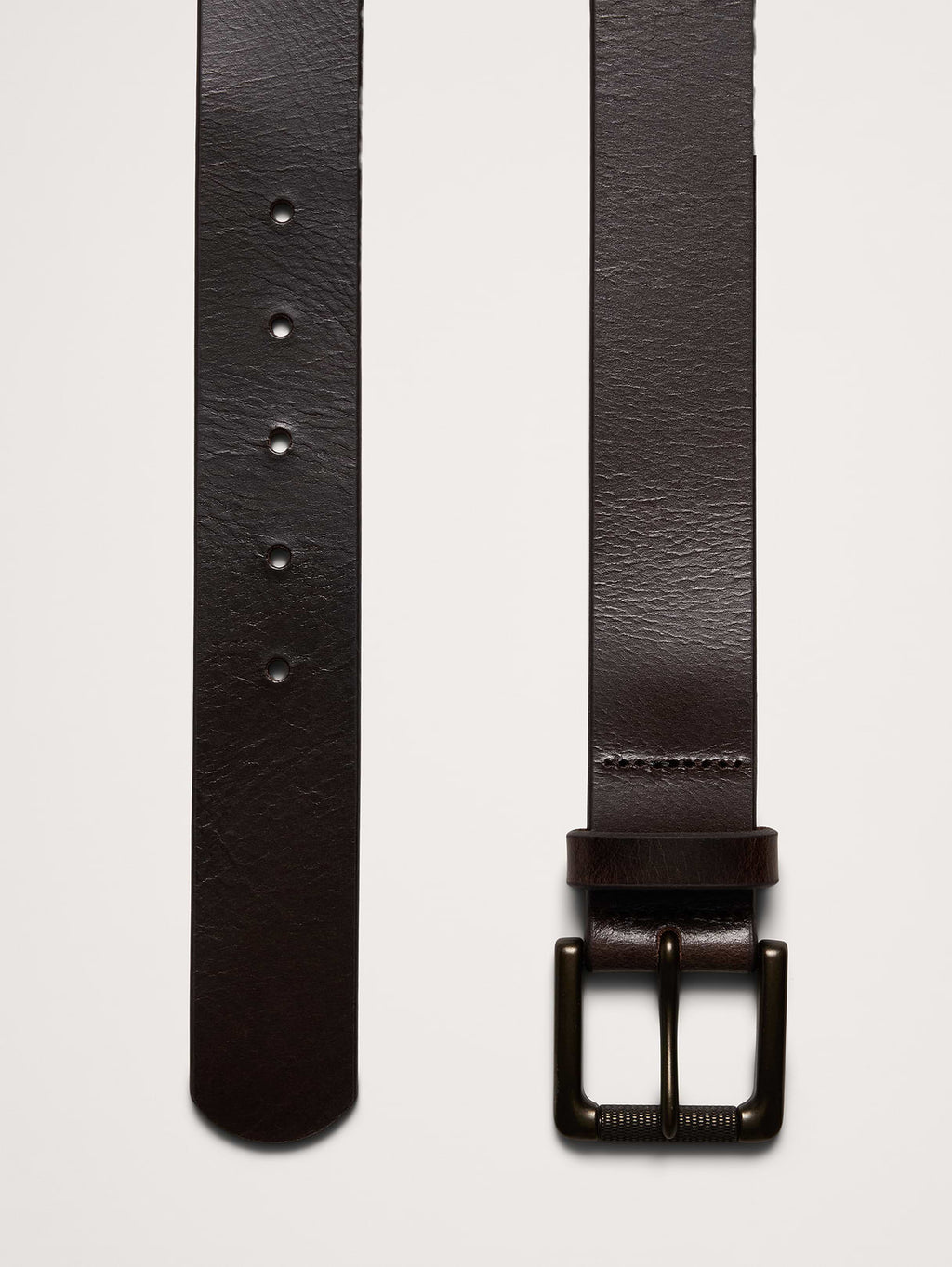 Tumbled Leather Belt - Dark Brown