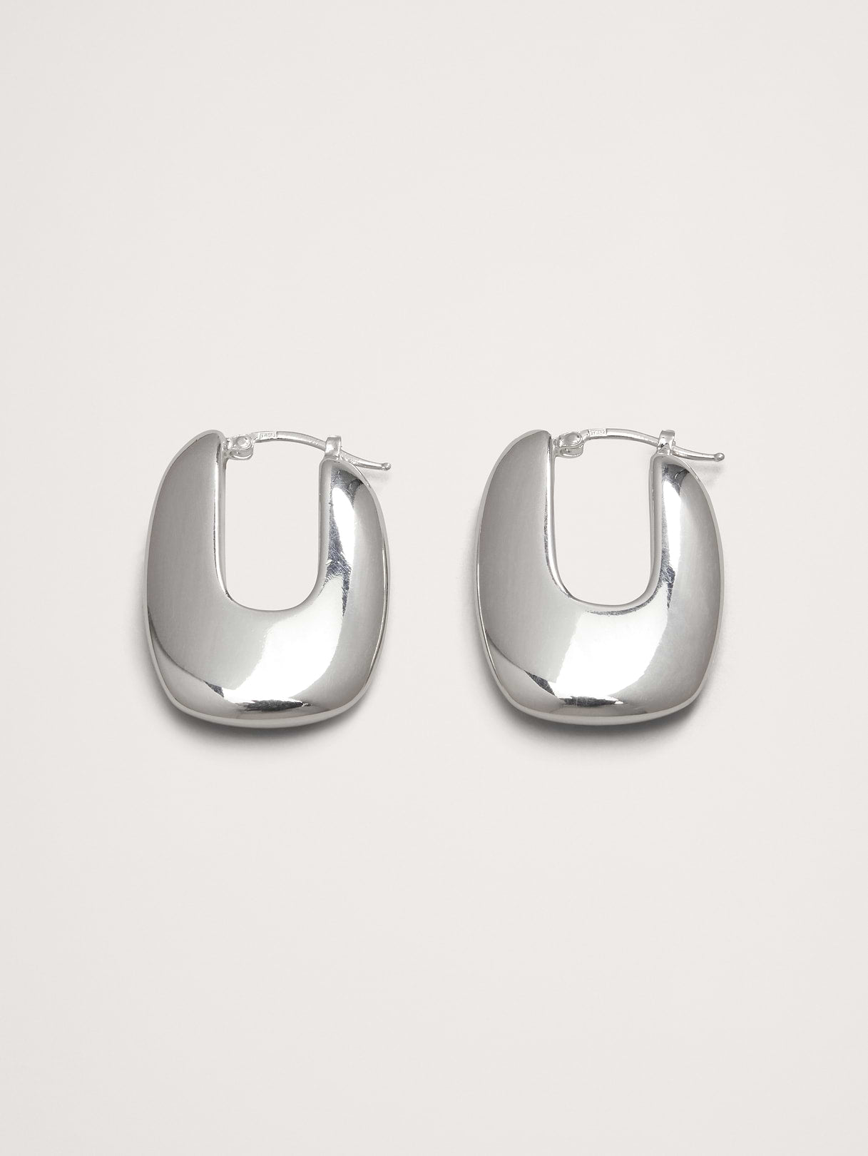 Ravena U-Profile Earrings by Aureus + Argent - Silver