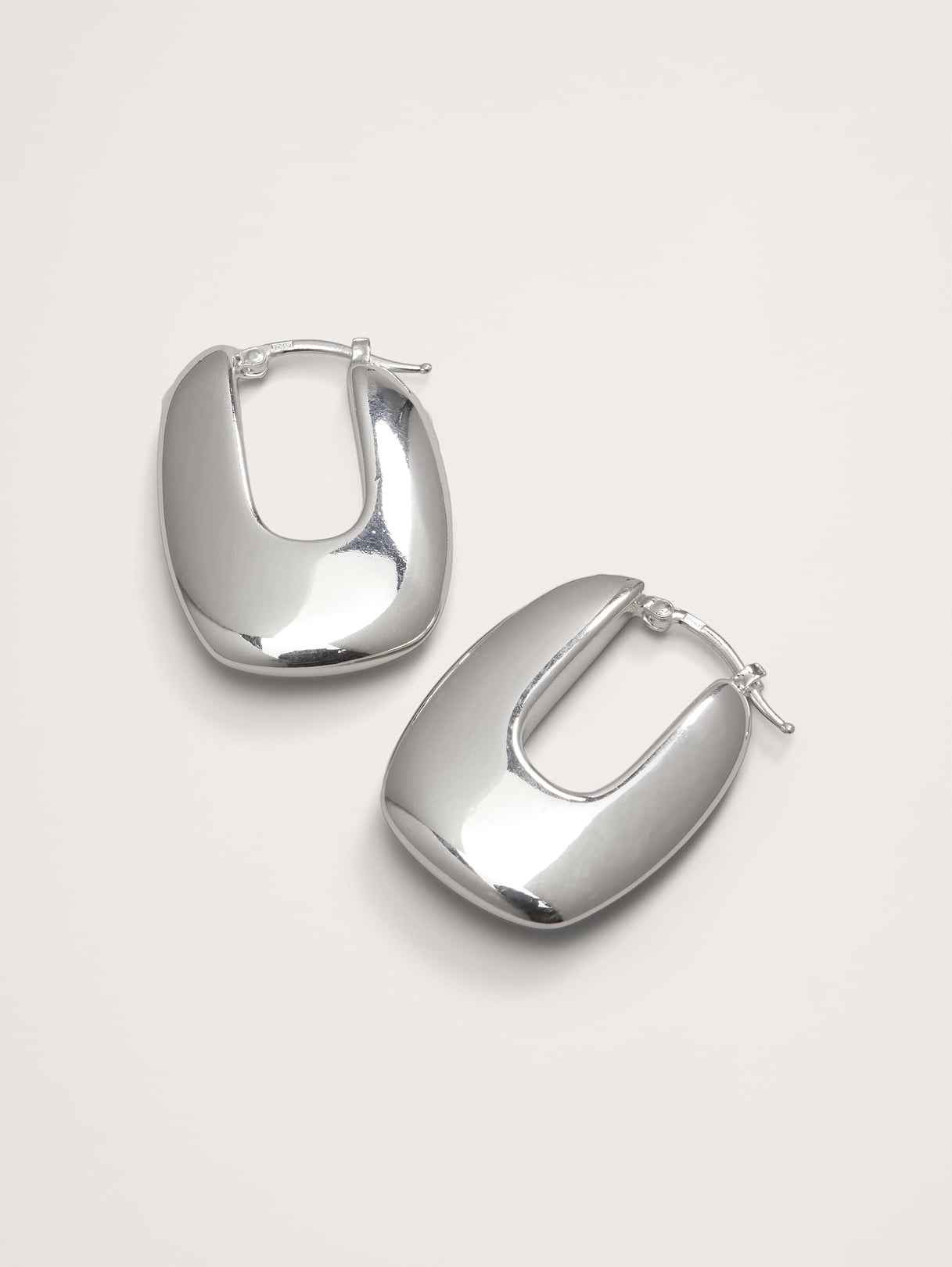 Ravena U-Profile Earrings by Aureus + Argent - Silver