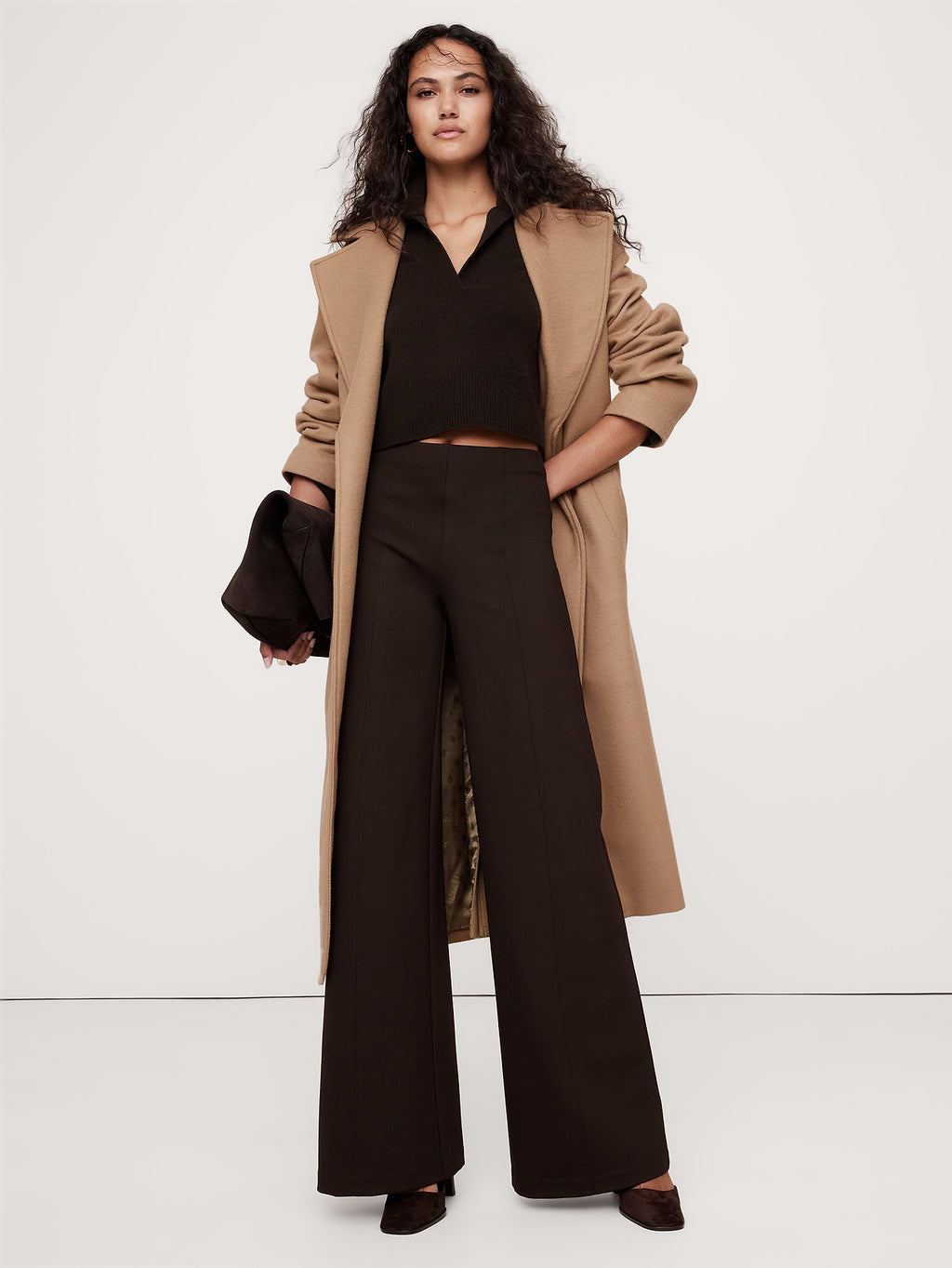 Wide-Leg Everywhere Ponte Pant - Chocolate Ganache Brown