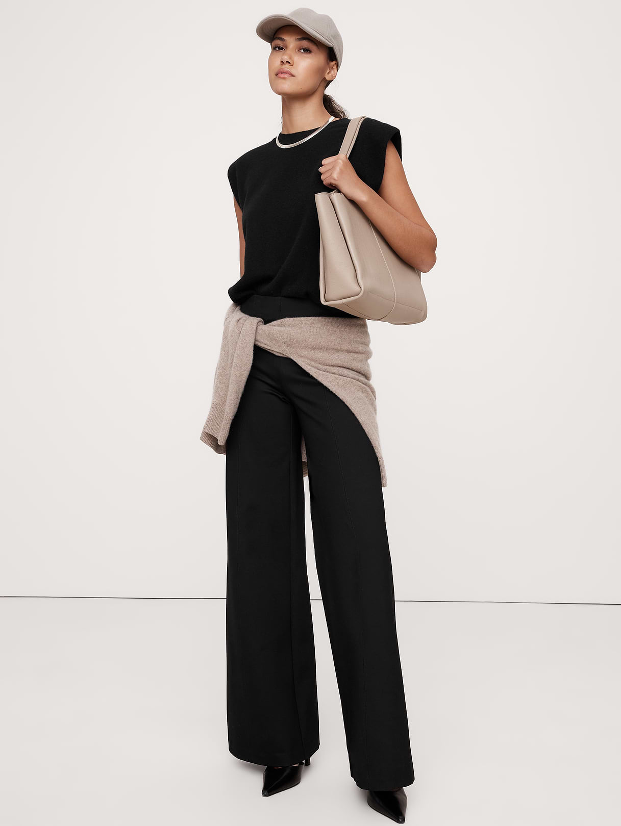 Wide-Leg Everywhere Ponte Pant - Black