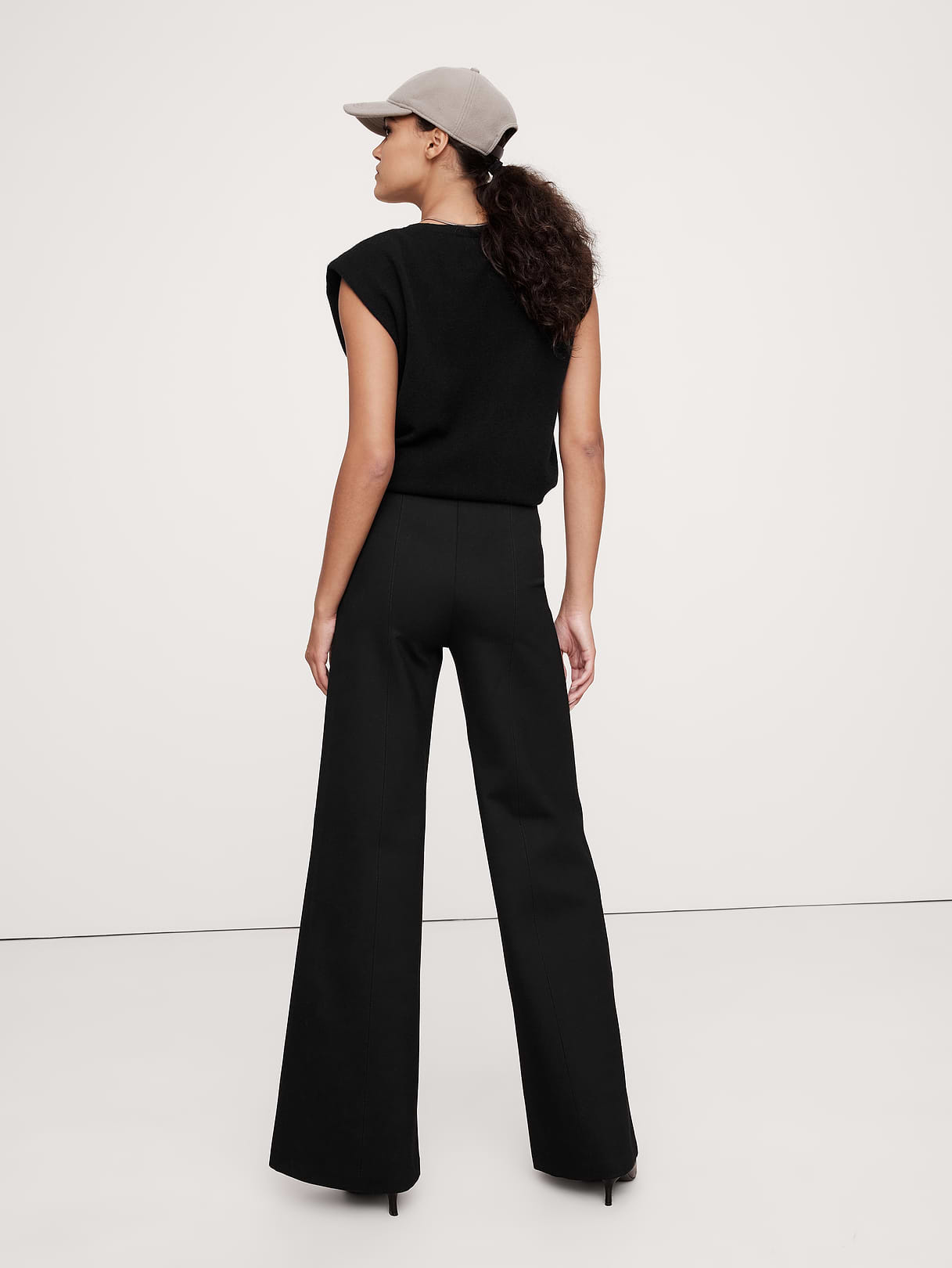 Wide-Leg Everywhere Ponte Pant - Black
